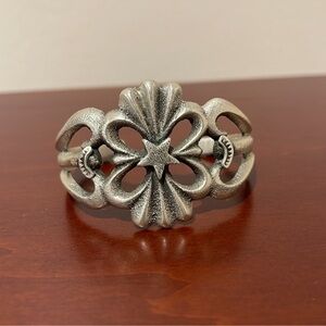 OOAK Artisan Chatfield’s Sweet Sterling Silver Sandcast Star Cuff Bracelet